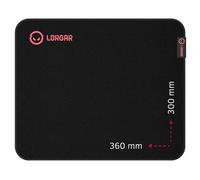 Lorgar Main 323 Tapis de souris de jeu Noir et Rouge