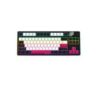 LORGAR TKL Pro KBP70TKLW Clavier de jeu mécanique sans fil, écran RVB, bouton rotatif intelligent, interrupteur échangeable à chaud, BT 5.0/2,4 GHz, noir