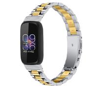 Lorheyar Bracelets Classique en Métal Compatible avec Fitbit Inspire 3, Bracelet De Sport De Remplacement en Acier Inoxydable Compatible avec Inspire 3 Traqueur D'activitéC,1