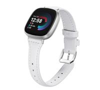 Lorheyar Bracelets De Rechange Réglables Compatible avec Fitbit Versa 3/4/Sense, Bracelet De Sport Respirant en Cuir pour Hommes Et Femmes Compatible avec Versa 3/4/SenseWhite,1