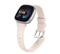 Lorheyar Bracelets De Rechange Réglables Compatible avec Fitbit Versa 3/4/Sense, Bracelet De Sport Respirant en Cuir pour Hommes Et Femmes Compatible avec Versa 3/4/Sense Beige,1