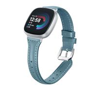 Lorheyar Bracelets De Rechange Réglables Compatible avec Fitbit Versa 3/4/Sense, Bracelet De Sport Respirant en Cuir pour Hommes Et Femmes Compatible avec Versa 3/4/Sense Light Blue,1