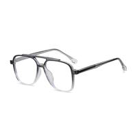 Lorheyar Lunette Anti Lumiere Bleue Monture De Lunettes Carrée À Double Pont, Charnière À Ressort, Monture De Lunettes pour Hommes Femmes Gradient Grey,1