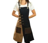 Lorheyar Tablier De Travail en Toile avec Poches Et Bretelles Réglables - Imperméable Cuisine, BBQ, Atelier - MixteB,1