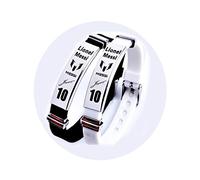 Lorh's store Football Lionel Messi Inspirational Signature Bracelets réglables Messi numéro 10 Sport Silicone Bracelet 2 pcs
