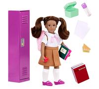 Lori - Casier d'écolier de Jessalyn - Mini poupée et Jeu d'école - Poupée de 15 cm avec casier et Accessoires - Sac à Dos, Livres, Alimentation - Jeu pour Enfants - 3 Ans et +