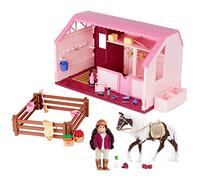 Lori - Ensemble Cheval et écurie de Philippa - Mini poupée, Cheval Jouet et écurie - Poupée équestre de 15 cm et Accessoires - Jeu pour Chevaux de 15 cm et Mini-poupées - 3 Ans et +