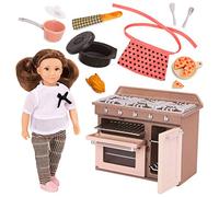 Lori - Mini poupée et kit de Cuisine - Poupée de 15 cm et Accessoires de Cuisine - Four, cuisinière et Nourriture en Jouet - Jouets pour Enfants - 3 Ans et +