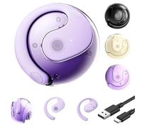 Loriatech Écouteur Traducteur, Traducteur Instantané Bluetooth 5.4, Sans Fil et à Clipser, 144 Langues en Temps Réel, Idéal pour Voyage et Apprentissage, Traduction Instantanée (B)