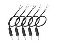 LoRier Adaptateur Audio mâle/femelle 2.5mm, 5 pièces, Mono/stéréo, 2.5mm, 2/3/4 pôles, prise Aux, prise vers extrémité de fil nu, réparation de câble d'extension de casque ( Color : 2Pole Male )