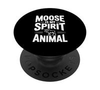 L'orignal est Mon Animal d'esprit PopSockets PopGrip Adhésif