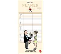 Loriot Agenda 2024 Calendrier partenaire humoristique avec 2 colonnes et beaucoup d'espace pour les inscriptions Calendrier mural à inscrire Année 2 personnes (Calendrier)