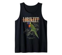 Loriquet Arc-en-Ciel Vintage pour Observer Les Oiseaux Débardeur