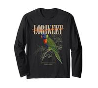 Loriquet Arc-en-Ciel Vintage pour Observer Les Oiseaux Manche Longue