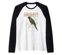 Loriquet Arc-en-Ciel Vintage pour Observer Les Oiseaux Manche Raglan