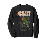 Loriquet Arc-en-Ciel Vintage pour Observer Les Oiseaux Sweatshirt