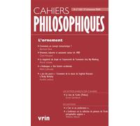 L'ornement 3ème trimestre 2020 - Ernst Hans Gombrich - Vrin - broché - Revue