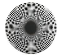 Lorolivier Couverture ronde douce en flanelle 300 g/m² avec motif vortex psychédélique - Couverture cadeau légère pour lit, canapé, chaise, salon (150 cm)