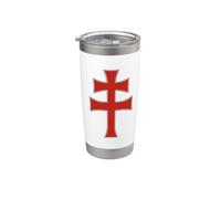 Lorraine Anjou Croix patriarcale Gobelet isotherme en acier inoxydable double paroi
