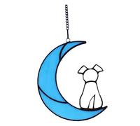 Lorrgasw Cadeaux commémoratifs pour chiens en vitrail pour les amoureux des chiens, décoration de fenêtre, ornement, balayette de soleil, cadeau de condoléances pour la perte du chien A