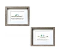 Lorrgasw Cadre photo exquis en verre de mer avec oiseaux - Cadeau d'amitié unique et bien pensé, ornements d'art décoratifs en verre de mer