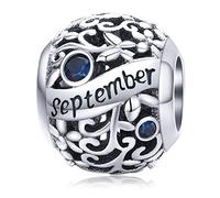 Lorrifal Septembre 925 Argent Sterling Pierre de Naissance Originale Charmes fit Pandora Bracelets Collier Bijoux Parfaits Anniversaire Aimé Perles Cadeau pour Femmes Filles Maman Fille