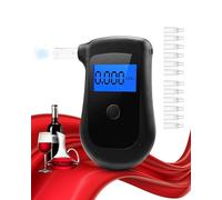 Lorrtta Éthylotest Électronique Précis avec 12 Embouts, Alcootest Numérique LCD Bleu, Testeur d'alcool Homologué, Kit de Test d'alcool pour Maison, Voyage, Voiture, Fête - Précision Professionnelle