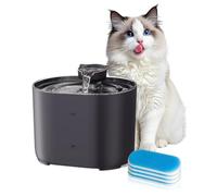 Lorrtta Fontaine a Eau Chat 2,2L, Super Silencieuse Distributeur Eau Chat avec 4 Filtre, 2 Modes de Boisson, Arrêt Automatique, Alimentation USB ou Batterie Externe, Mode Fontaine et Flux