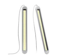 Lorrtta Lampes LED Intérieures 12V, Pack de 2, Bande LED 120 LEDs avec Interrupteur Marche/Arrêt, Lumière Blanche 6500K pour Caravane, Bus, Van, Camping-Car, Cuisine, Salle de Bain et Armoire