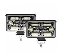 LORSKRD Phare Avant Barre Lumineuse LED 4 Pouces Jaune Blanc Projecteur Tout-terrain Lampe Travail Pour Camion Pour Tracteur 4X4 Pour Bateau 12v 24v Phare Antibrouillard(2 pièces)