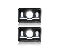 LORSKRD Phares Avant Phares À LED DRL 4x6 Pouces Pour Chevrolet Pour Camaro Pour Iroc-Z 1982 1983 1984 1985 1986 1987 1988 1989 1990 1991 1992 Camion(2pcs Black)