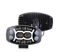 LORSKRD Phares Avant Phares LED 9 Pouces 12 V 24 V Pour Benz Feux Conduite Projecteurs Camions Tout-terrain Carrés Auxiliaires Flash Voiture Blanc Jaune 100 W 22000 Lm(2PCS B)