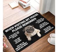 Lorsque vous visitez ma maison n'oubliez pas les tapis d'entrée pour porte d'entrée pour chien les tapis de porte de salle de bain extérieure les tapis de cuisine les tapis de toilette-16x24 inch