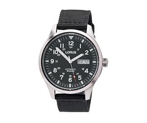 Lorus 32025166 Montre analogique Automatique pour Homme, Noir, Taille Unique, Sangles
