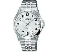 Lorus Watches RS975CX9 - Mouvement Analogique - Affichage Analogique - Bracelet Acier Inoxydable plaqué Argent et Cadran Blanc - Mixte