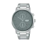 Lorus Montre chronographe en acier inoxydable pour homme Gris 42 mm RW415AX9, Argenté.