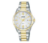 Lorus Montre Femme RJ252BX9 – Analogique Quartz, Acier bicolore 32 mm, Cadran blanc, Étanche 100 m