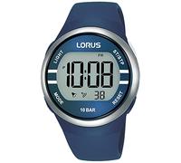 Lorus Montre numérique à Quartz avec Bracelet en Silicone, Bleu, Tendance