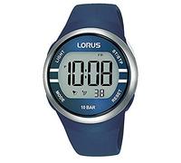 Lorus Montre numérique à Quartz avec Bracelet en Silicone, Bleu, Tendance