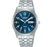 Lorus Montre Homme RXN77DX9 – Quartz 38 mm Jour/Date Cadran bleu soleillé, Bracelet acier 5 ATM