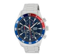 Lorus Montre Homme RM325JX9 – Quartz analogique, chronographe, bracelet métal, 46 mm, 10 ATM