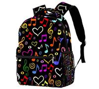 LORVIES Sac à dos à bandoulière avec motif notes de musique
