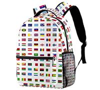 LORVIES Sac à dos décontracté Motif drapeau du monde