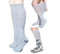 LORVVDE Lot de 2 paires de chaussettes de marche pour orthèse orthopédique, chaussettes de rechange pour bottes de marche et bottes de fracture, chaussettes médicales pour couvre-jambes chirurgicales