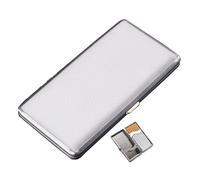 Lorxilar Étui À Cigarette Cuir Etui À Cigarettes Longue Boîte À Cigarettes pour 120mm Slim 14 Cigarettes,One Size,White