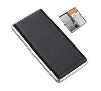 Lorxilar Étui À Cigarette Cuir Etui À Cigarettes Longue Boîte À Cigarettes pour 120mm Slim 14 Cigarettes Black,One Size