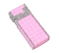 Lorxilar Étui À Cigarette Femme pour 100mm Slim 20 Cigarettes Étui À Cigarette Slim en Métal Boîte À CigarettesPink,One Size