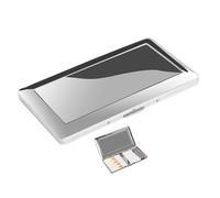 Lorxilar Étui À Cigarette Slim Étui À Cigarette Longue pour 11 Cigarettes Boîte À Cigarettes pour Longue Cigarettes Silver,One Size