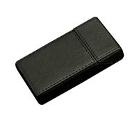 Lorxilar Étui À Cigarettes en Cuir Boîte À Cigarettes en Métal pour 20 Cigarette De 100 Mm avec Fermeture AimantéeBlack,One Size