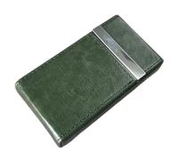 Lorxilar Etui À Cigarettes en Cuir pour 100mm Slim 20 Cigarettes Boîte À Cigarettes pour Femme HommeGreen,One Size